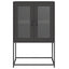 højskab 68x39x107 cm stål sort