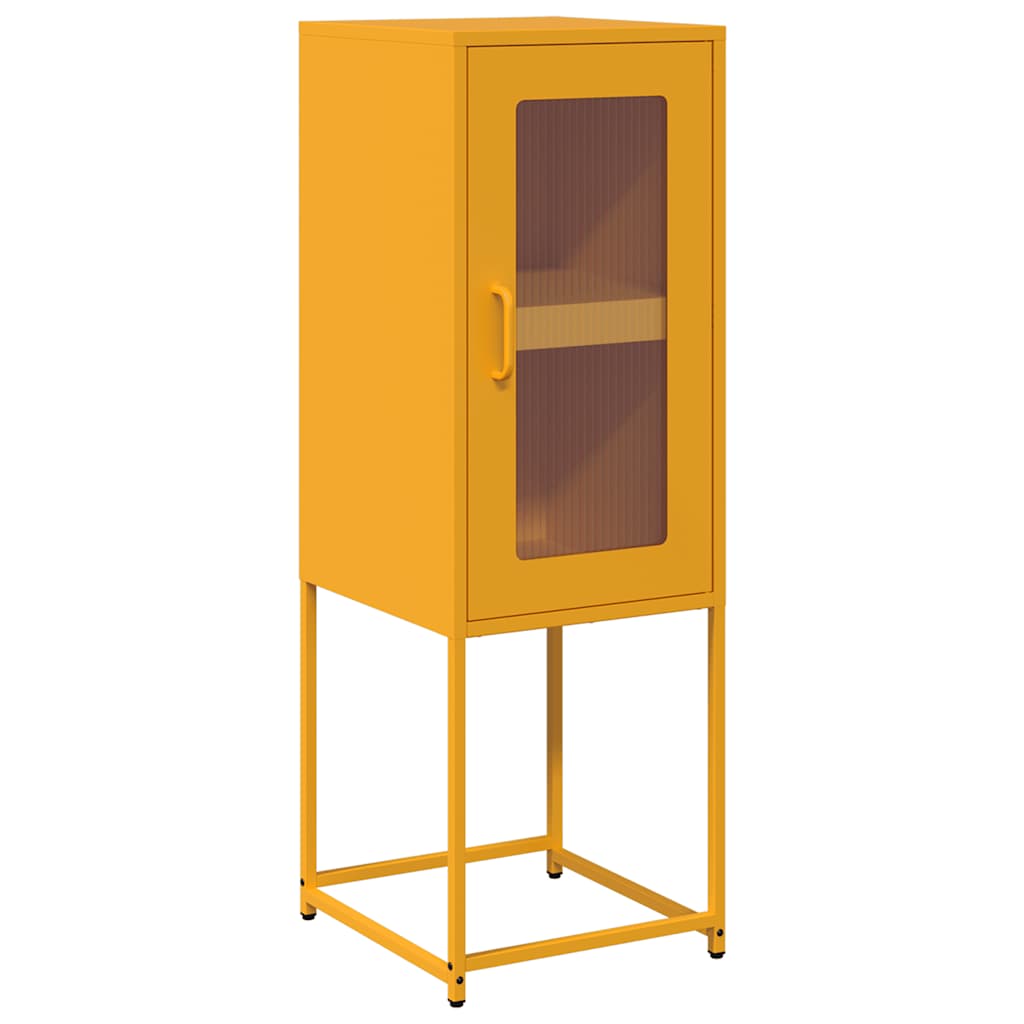 skab 36x39x107 cm koldvalset stål sennepsgul