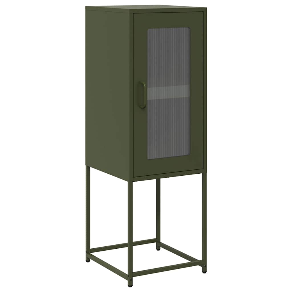 skab 36x39x107 cm koldvalset stål olivengrøn