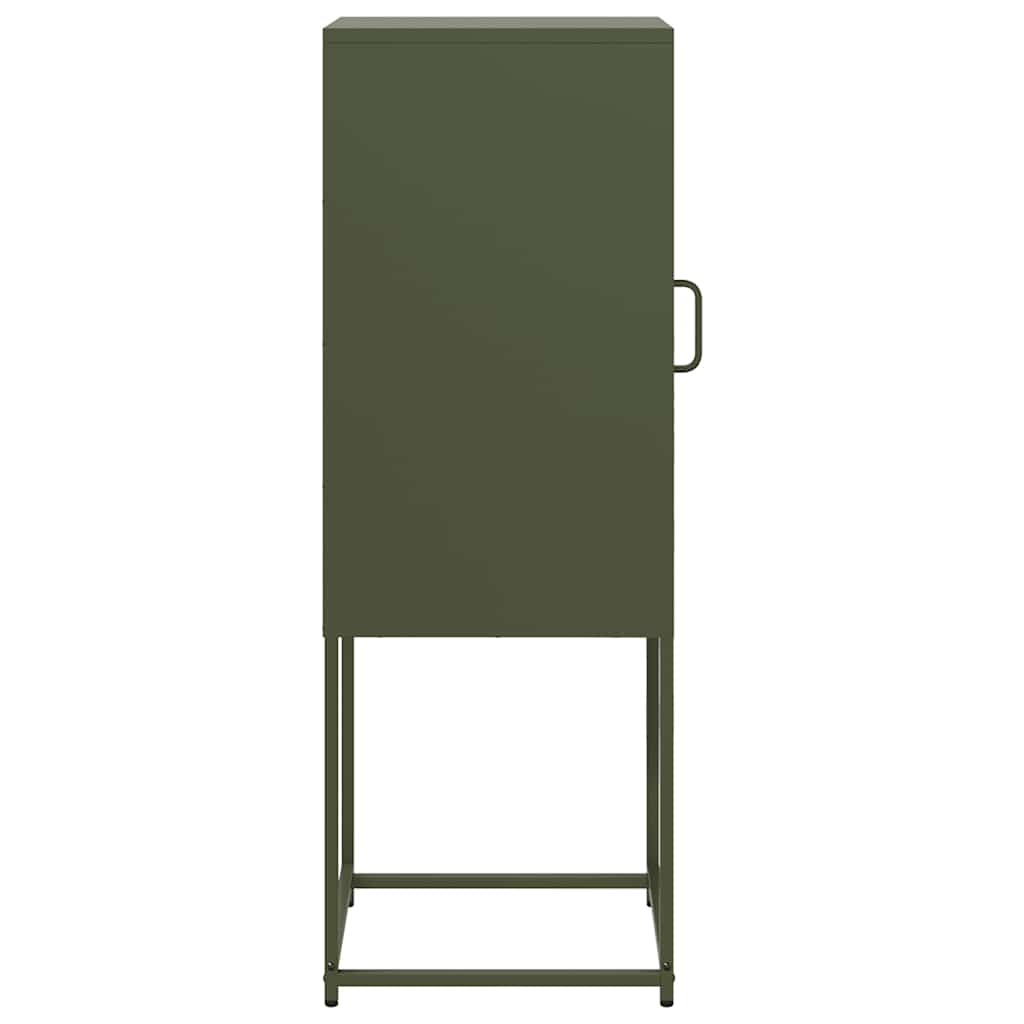 skab 36x39x107 cm koldvalset stål olivengrøn