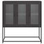 skænk 100,5x39x107 cm koldvalset stål sort