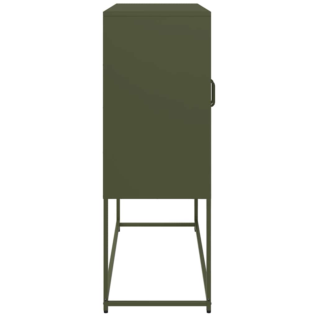 skab 100,5x39x107 cm koldvalset stål olivengrøn