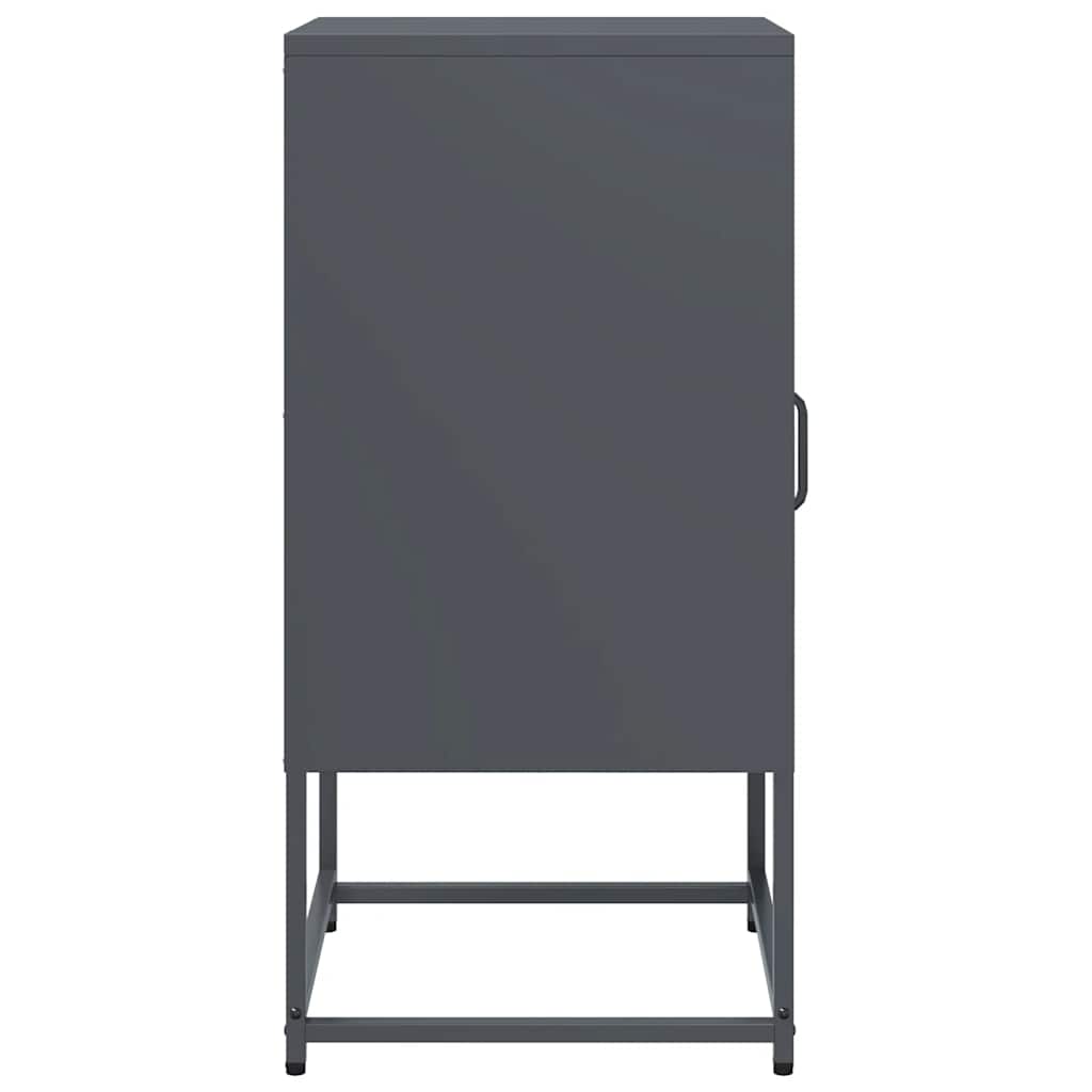 sengebord 36x39x78 cm koldvalset stål antracitgrå