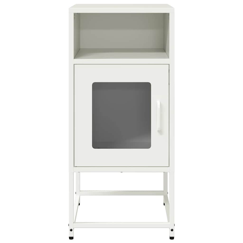 sengebord 36x39x78 cm koldvalset stål hvid