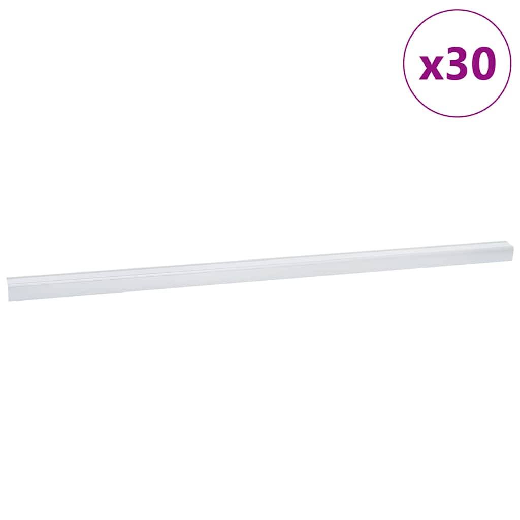 Trinkantprofiler 30 pcs Sølv 67 x 3 x 2 cm Aluminium