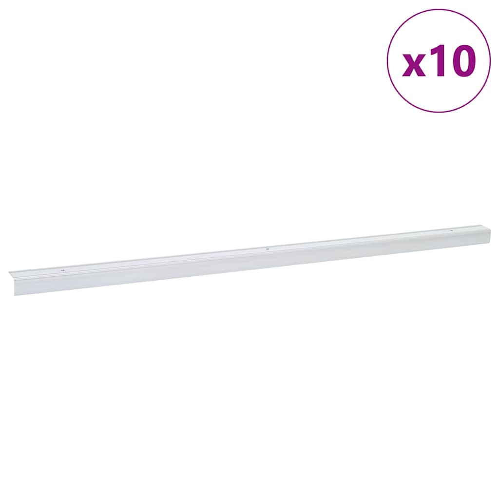 Trinkantprofiler 10 pcs Sølv 67 x 3.5 x 3 cm Aluminium