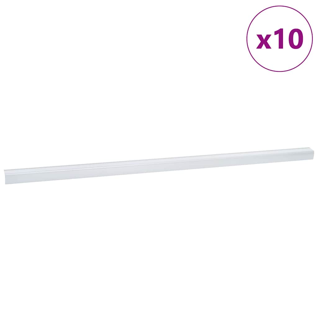 Trinkantprofiler 10 pcs Sølv 67 x 3.5 x 3 cm Aluminium