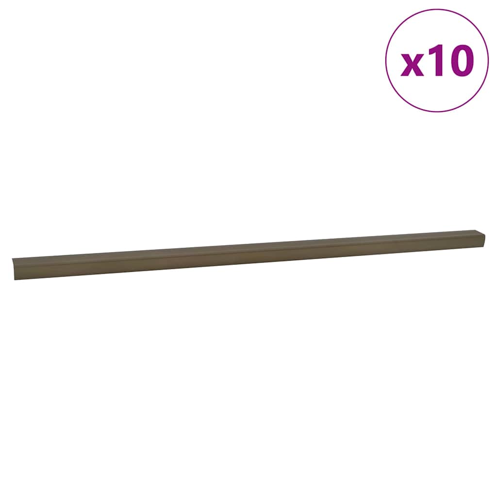 Trinkantprofiler 10 pcs Brun 67 x 3.5 x 3 cm Aluminium