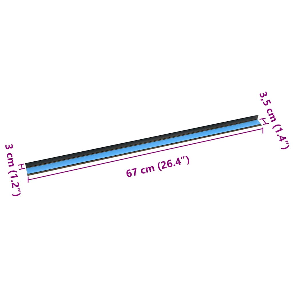 Trinkantprofiler 10 pcs Brun 67 x 3.5 x 3 cm Aluminium