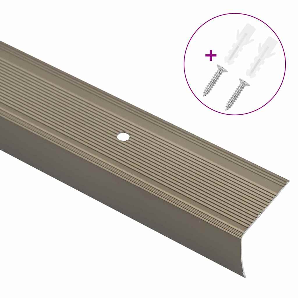 Trinkantprofiler 30 pcs champagnefarvet 67 x 3 x 2 cm Aluminium