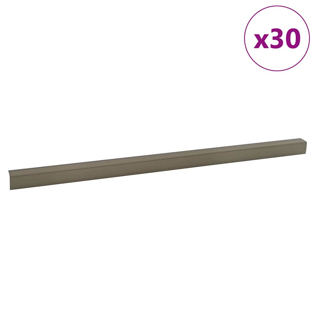 Trinkantprofiler 30 pcs champagnefarvet 67 x 3 x 2 cm Aluminium