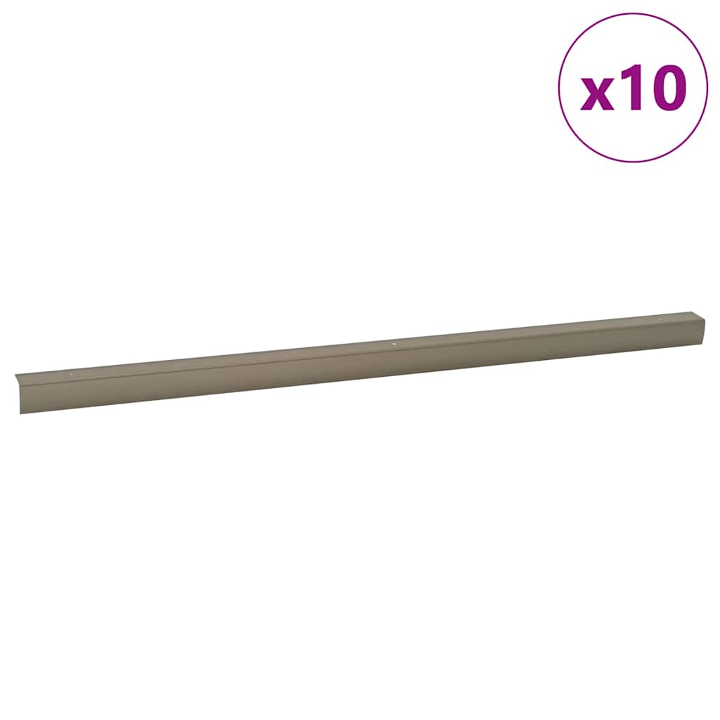 Trinkantprofiler 10 pcs champagnefarvet 67 x 3.5 x 3 cm