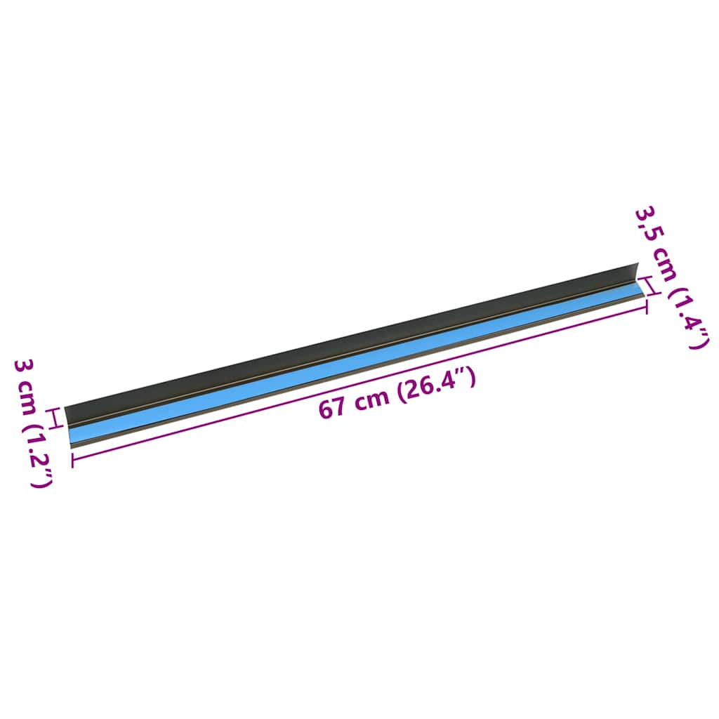 Trinkantprofiler 30 pcs champagnefarvet 67 x 3.5 x 3 cm