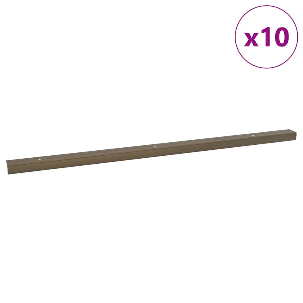 Trinkantprofiler 10 pcs Brun 67 x 3 x 2 cm Aluminium