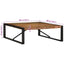 sofabord 100x100x35 cm massivt genbrugstræ flerfarvet