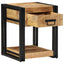sengeskabe 2 stk 40x40x50 cm massivt ru mangotræ