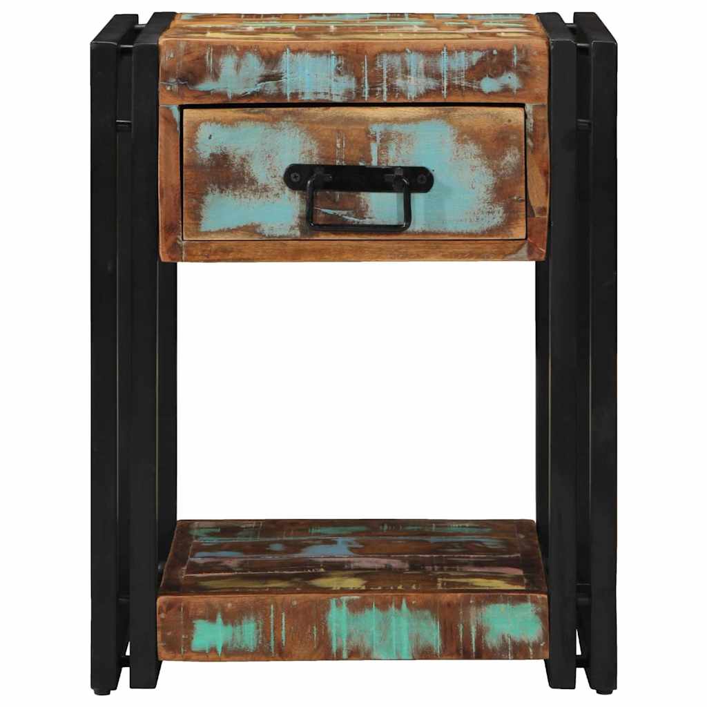 Natskab 2 stk. Flerfarvet 40 x 40 x 50 cm Solid genbrugs træ