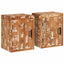 Sengebord 2 pcs Brun 35 x 33 x 48 cm Massivt genbrugstræ