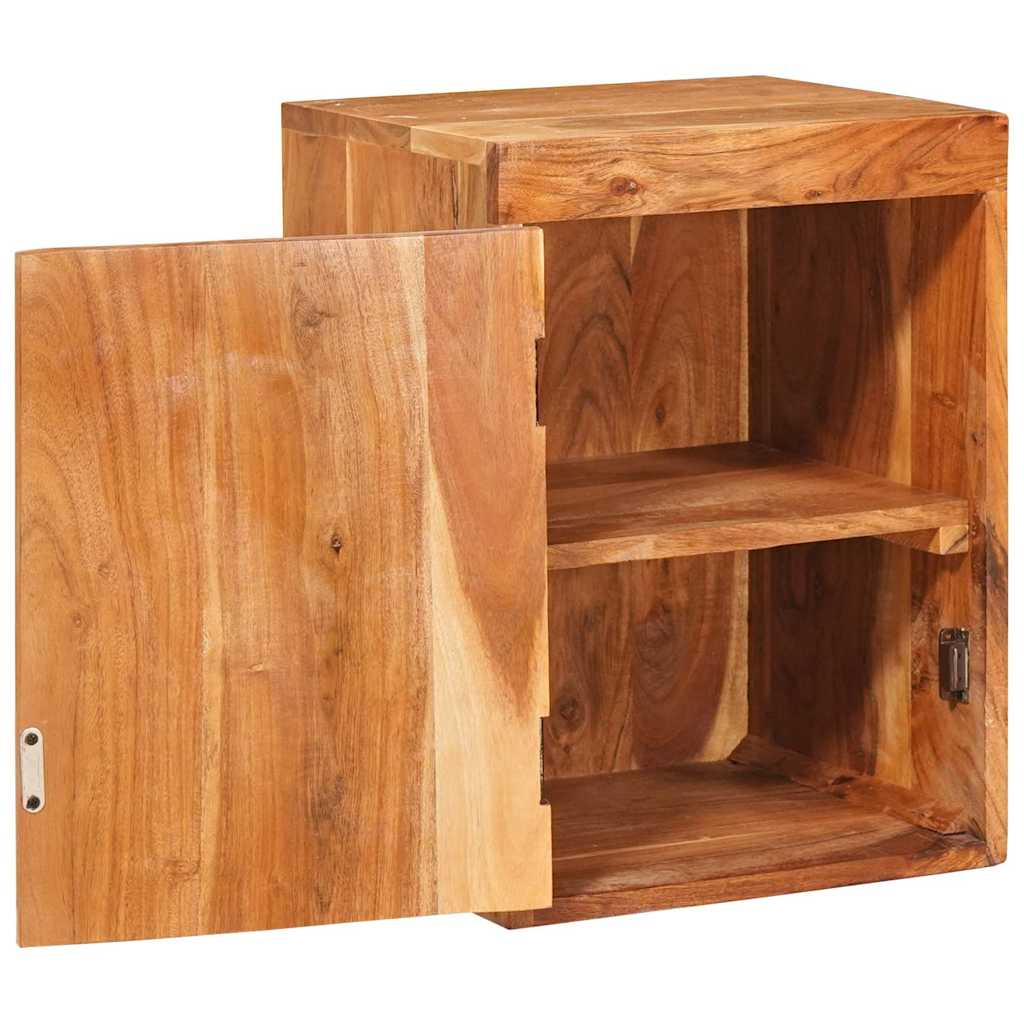 Sengebord 2 pcs Brun 35 x 33 x 48 cm Massivt træ akacie