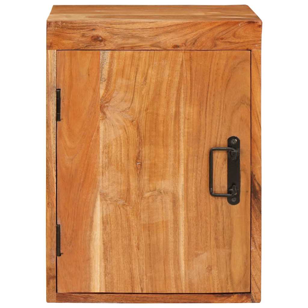 Sengebord 2 pcs Brun 35 x 33 x 48 cm Massivt træ akacie