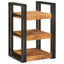 Sengebord 2 pcs Brun og sort 38 x 33 x 58 cm Massivt mangotræ