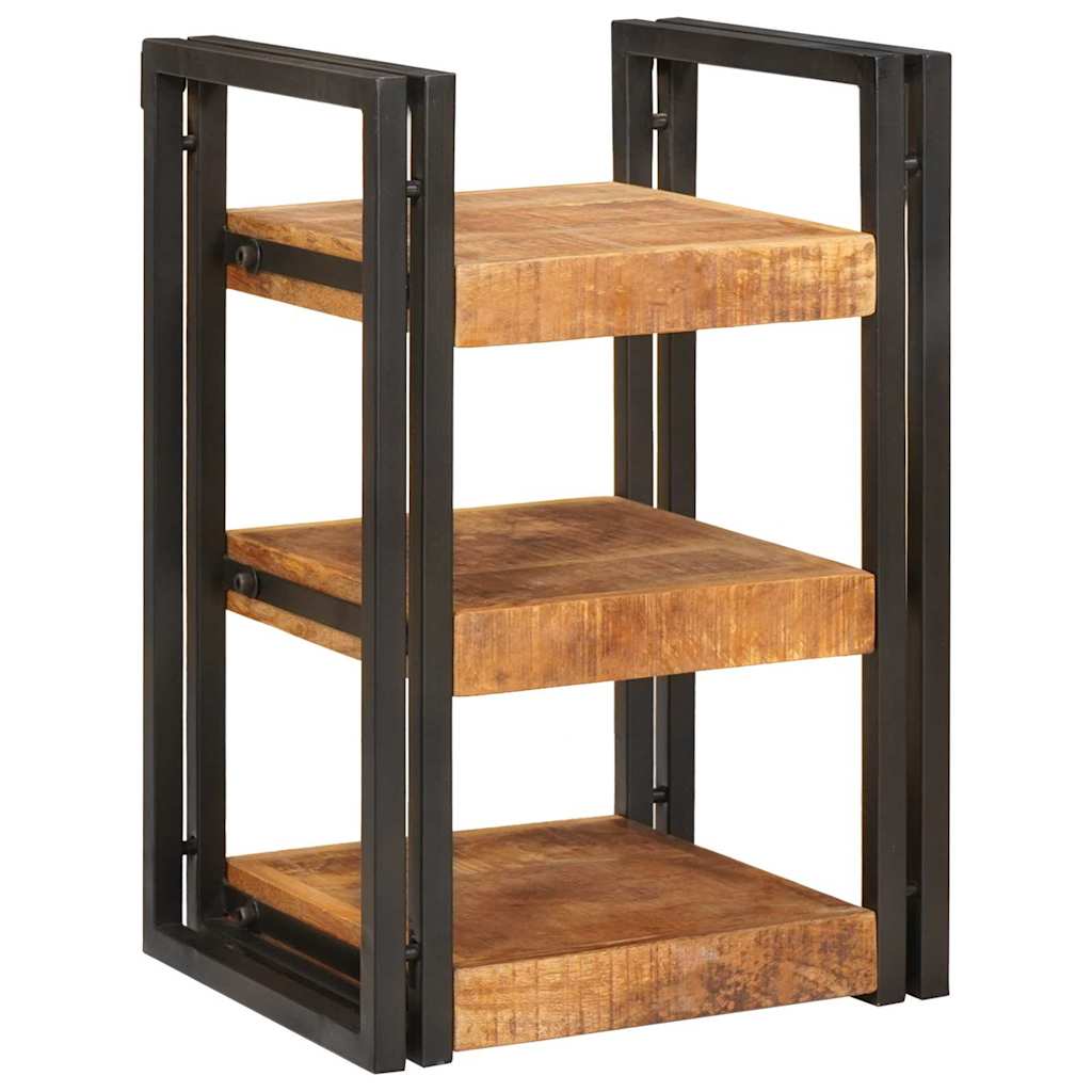 Sengebord 2 pcs Brun og sort 38 x 33 x 58 cm Massivt mangotræ