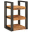Sengebord 2 pcs Brun og sort 38 x 33 x 58 cm Massivt mangotræ
