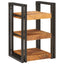 Sengebord 2 pcs Brun og sort 38 x 33 x 58 cm Massivt mangotræ