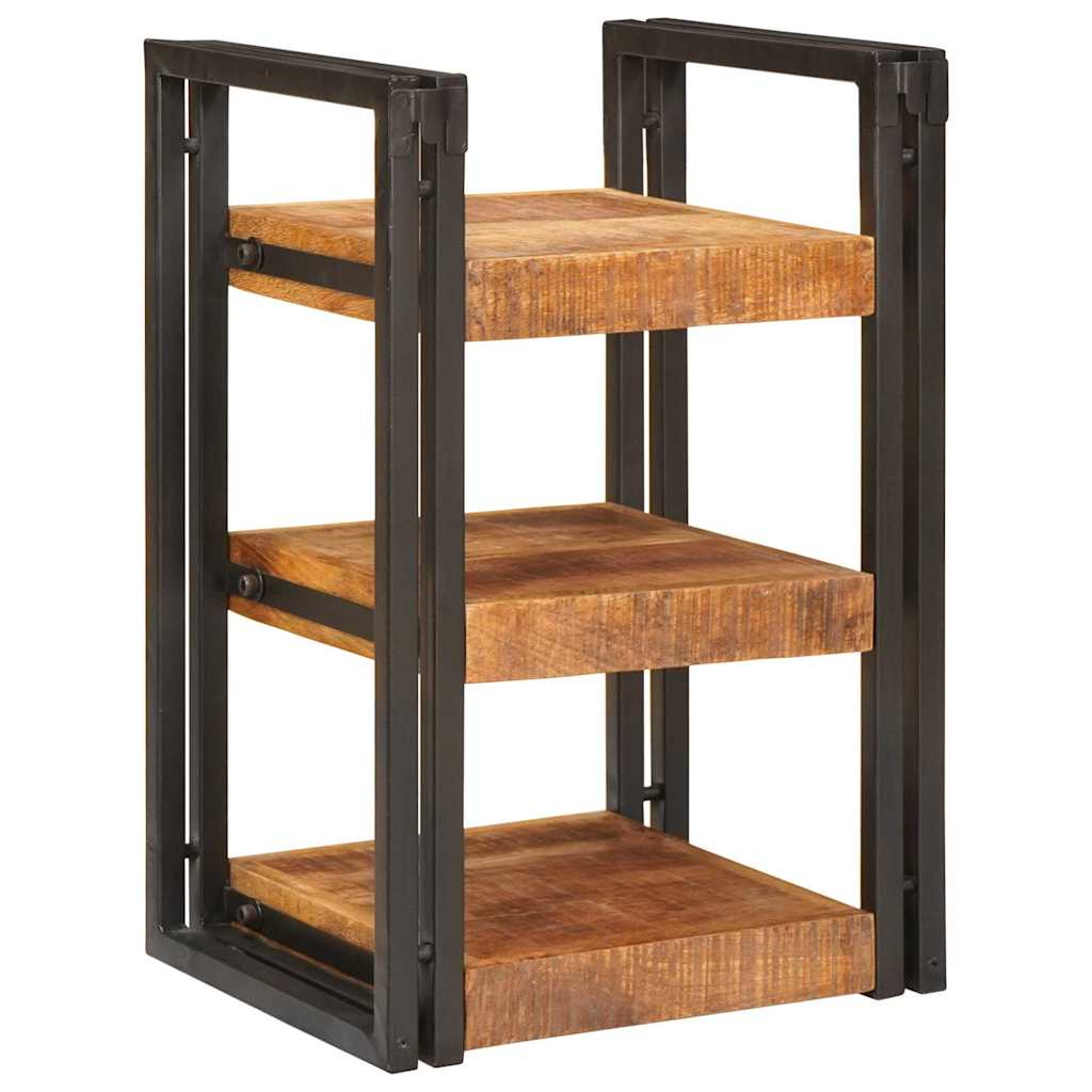 Sengebord 2 pcs Brun og sort 38 x 33 x 58 cm Massivt mangotræ