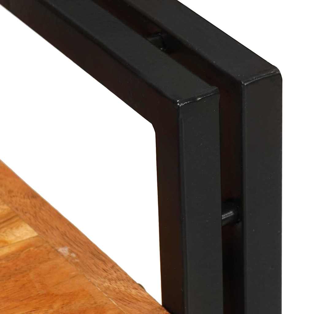 Sengebord Brun og sort 38 x 33 x 58 cm Massivt træ akacie
