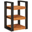 Sengebord 2 pcs Brun og sort 38 x 33 x 58 cm Massivt træ akacie