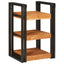 Sengebord 2 pcs Brun og sort 38 x 33 x 58 cm Massivt træ akacie