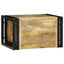 Vinfad 2 pcs Brun og sort 46 x 35 x 27,5 cm Massivt mangotræ