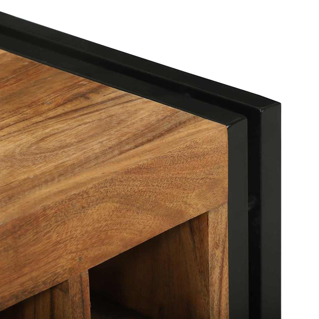 Vinfad 2 pcs Brun og sort 46 x 35 x 27,5 cm Massivt Akacietræ