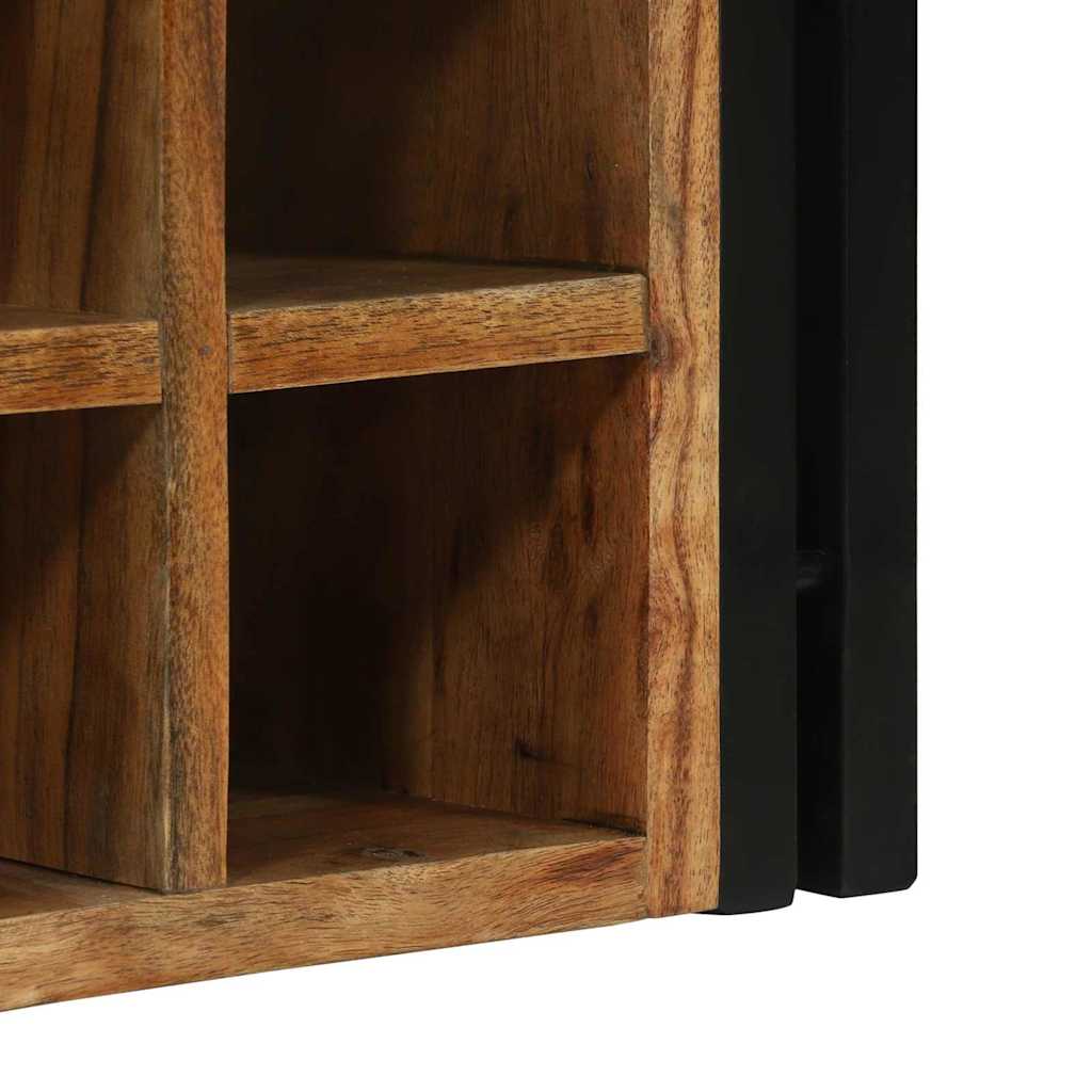 Vinfad 2 pcs Brun og sort 46 x 35 x 27,5 cm Massivt Akacietræ