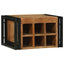 Vinfad 2 pcs Brun og sort 46 x 35 x 27,5 cm Massivt Akacietræ