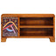 tv-bord 90x30x45 massivt akacietræ flerfarvet