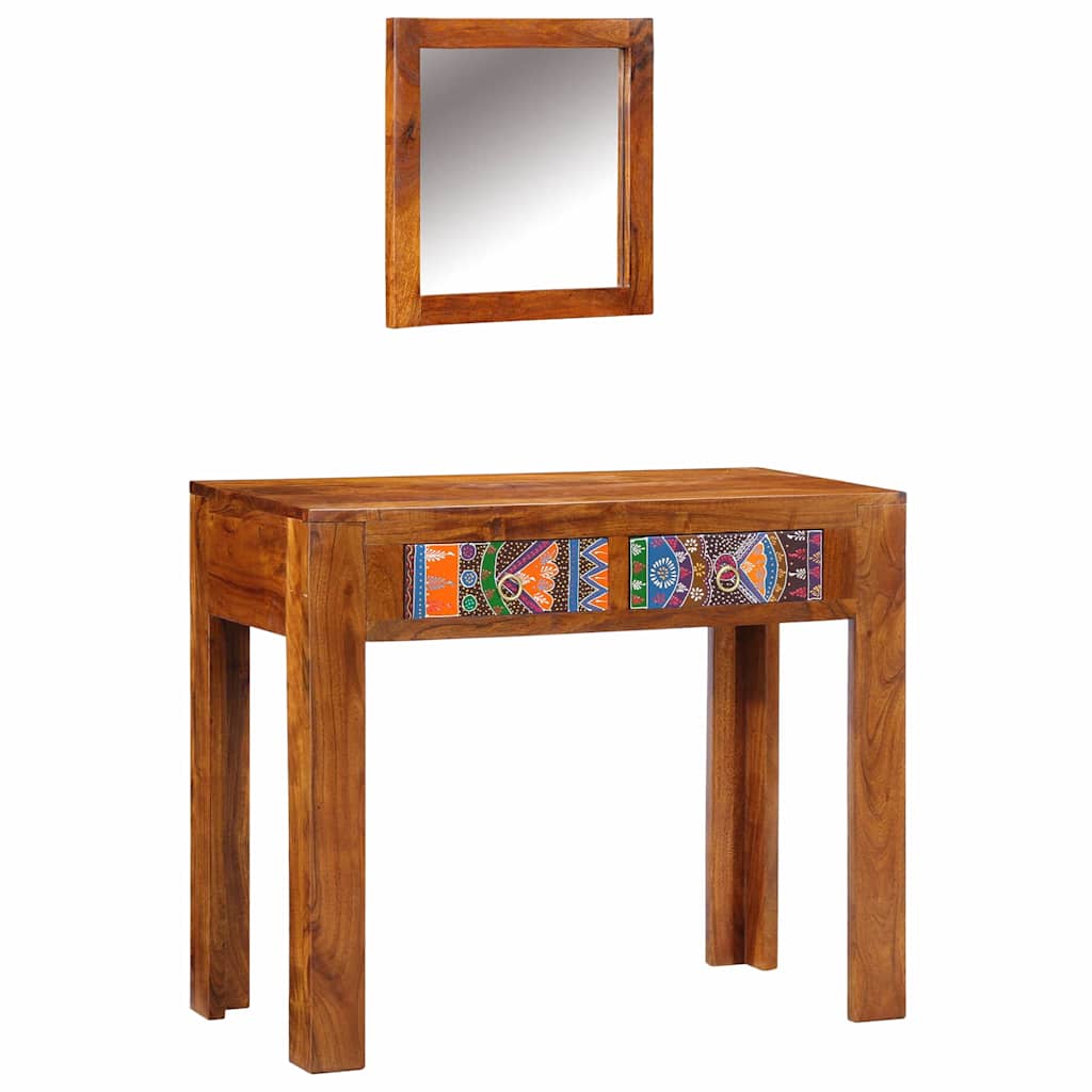 Klædeskab med skuffe Brun 90 x 45 x 75 cm Massivt Akacietræ