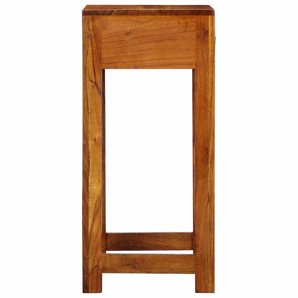 Blomster Endebord med skuffe Brun 35 x 35 x 75 cm
