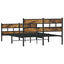 sengeramme uden madras 140x190 cm metal røget egetræsfarve