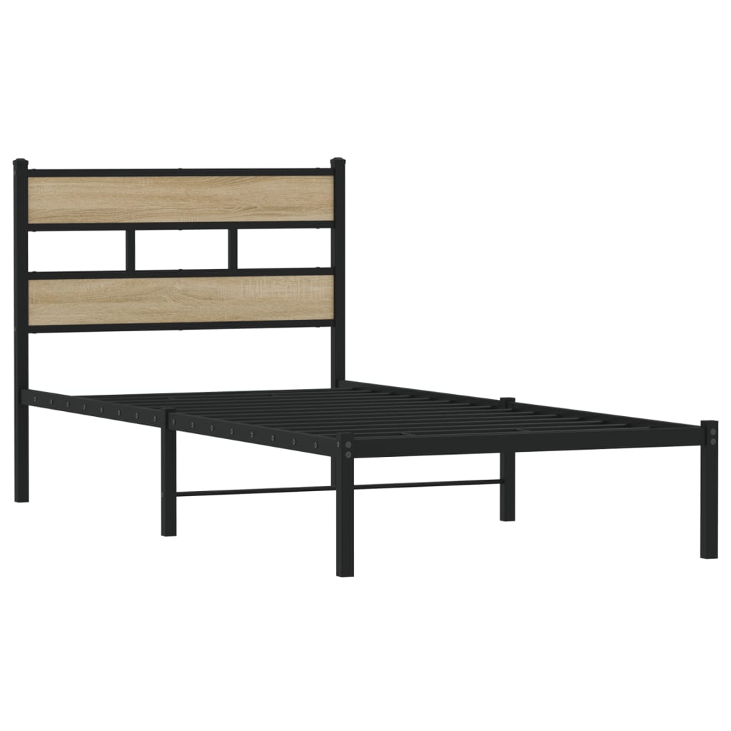sengeramme uden madras 90x190 cm metal sonoma-eg
