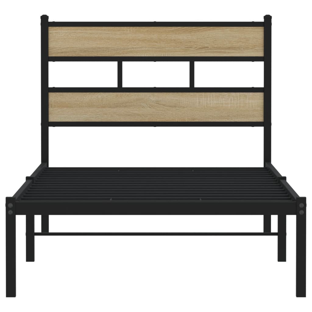 sengeramme uden madras 100x190 cm metal sonoma-eg