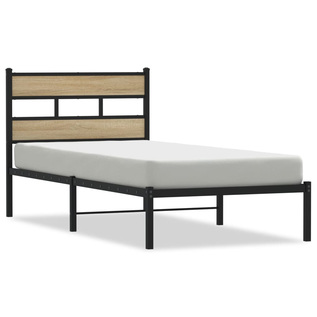 sengeramme uden madras 100x200 cm metal sonoma-eg