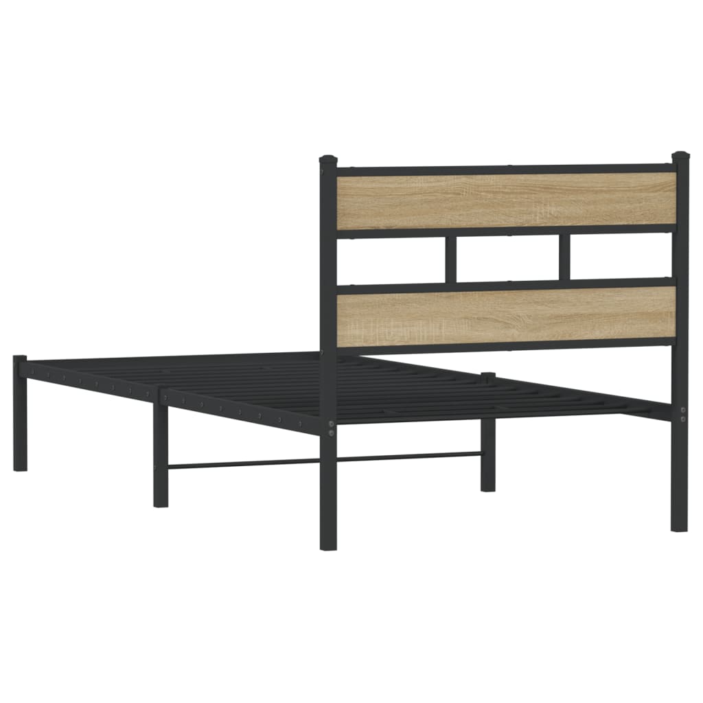 sengeramme uden madras 100x200 cm metal sonoma-eg