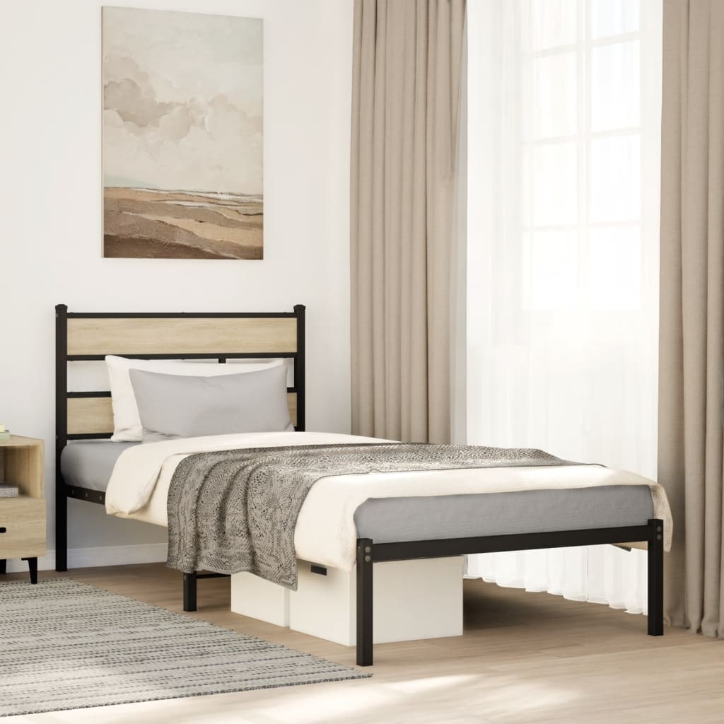 sengeramme uden madras 107x203 cm metal sonoma-eg