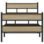 sengeramme uden madras 75x190 cm metal sonoma-eg