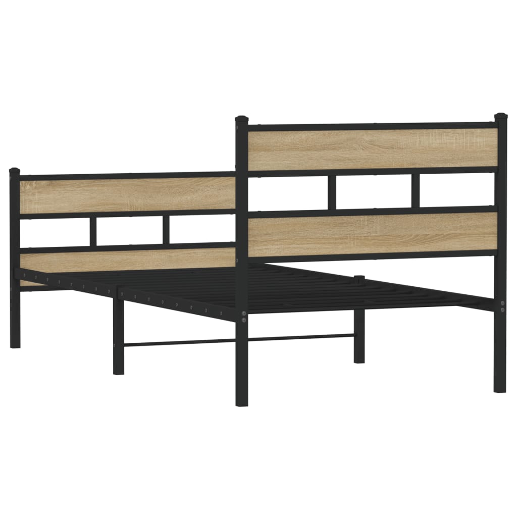 sengeramme uden madras 75x190 cm metal sonoma-eg
