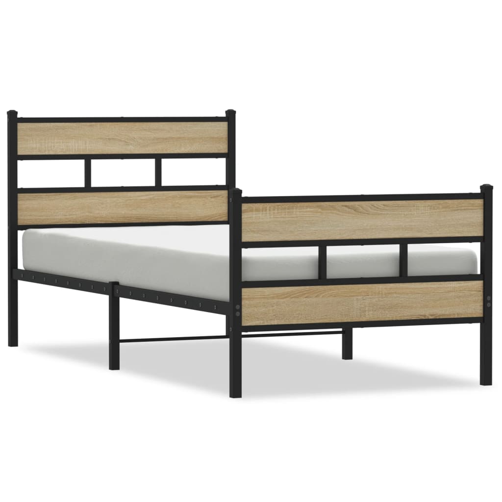 sengeramme uden madras 107x203 cm metal sonoma-eg