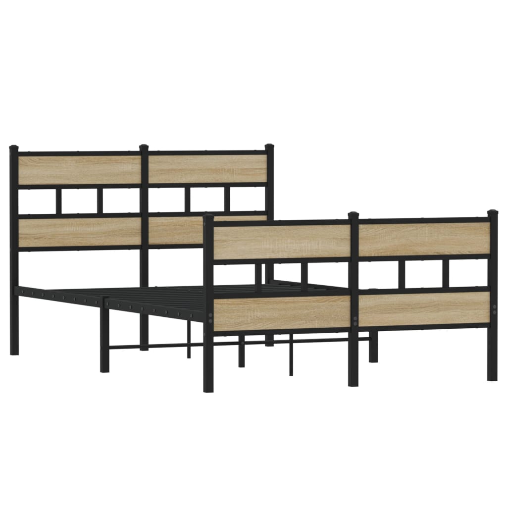 sengeramme uden madras 120x200 cm metal sonoma-eg