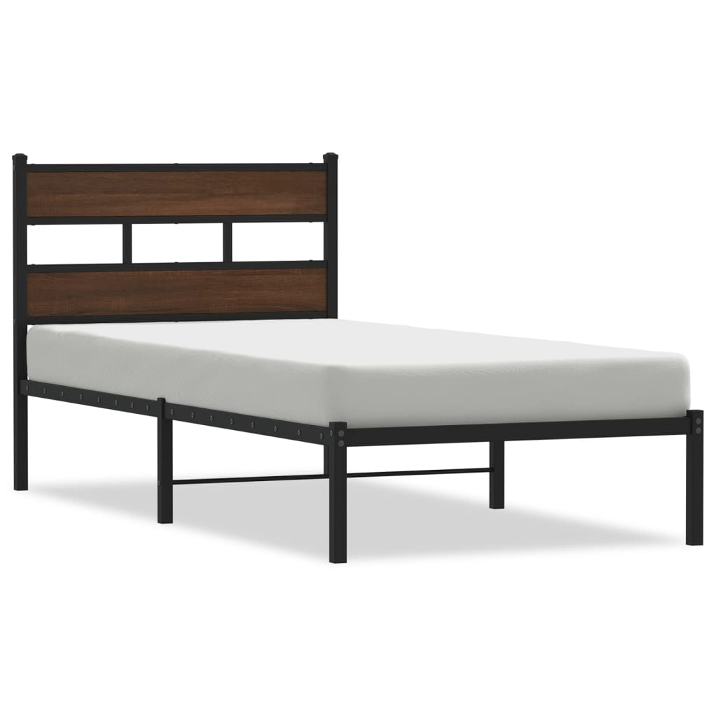 sengeramme m. sengegavl 100x190 cm uden madras brunt eg